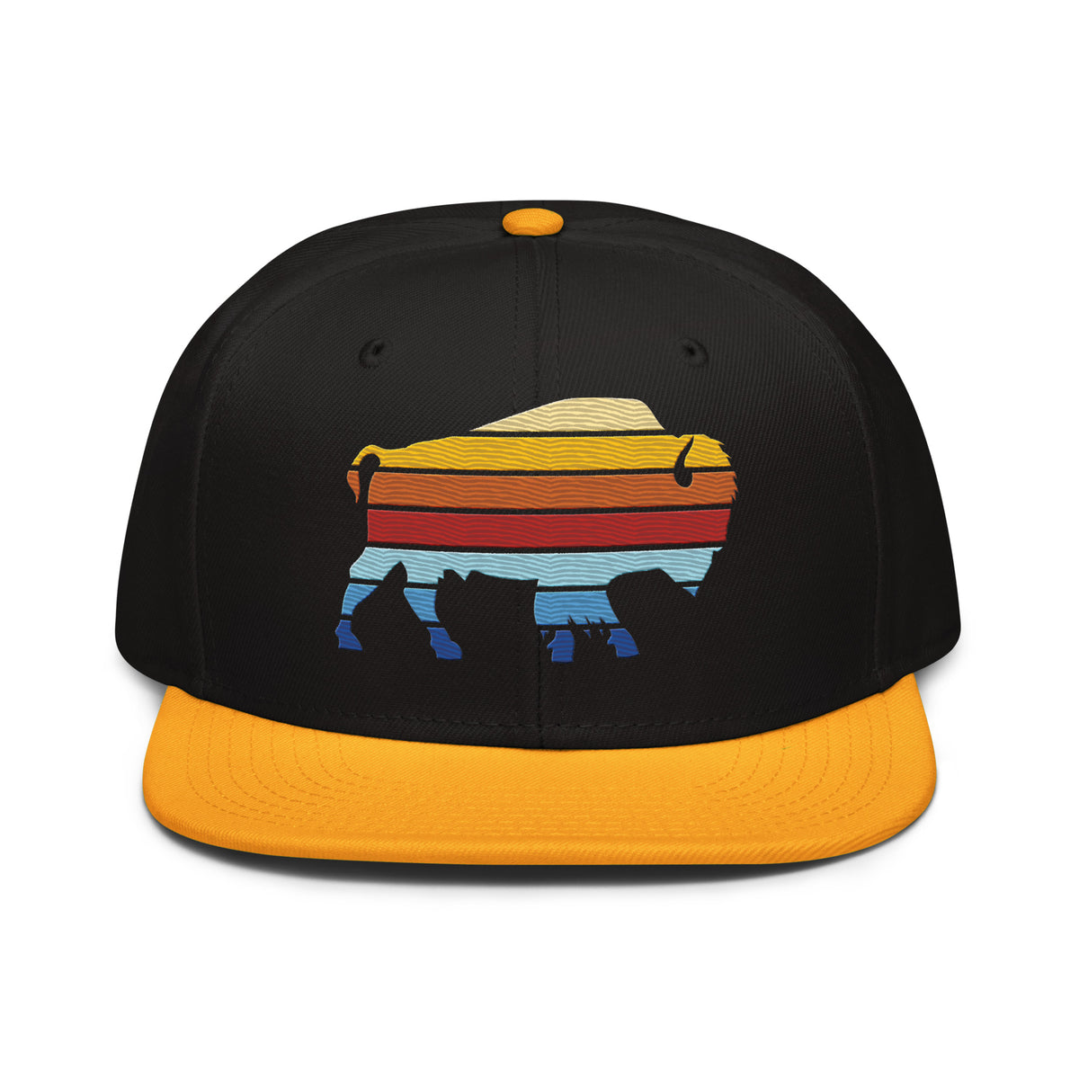 Bison Color Stack Snapback Hat