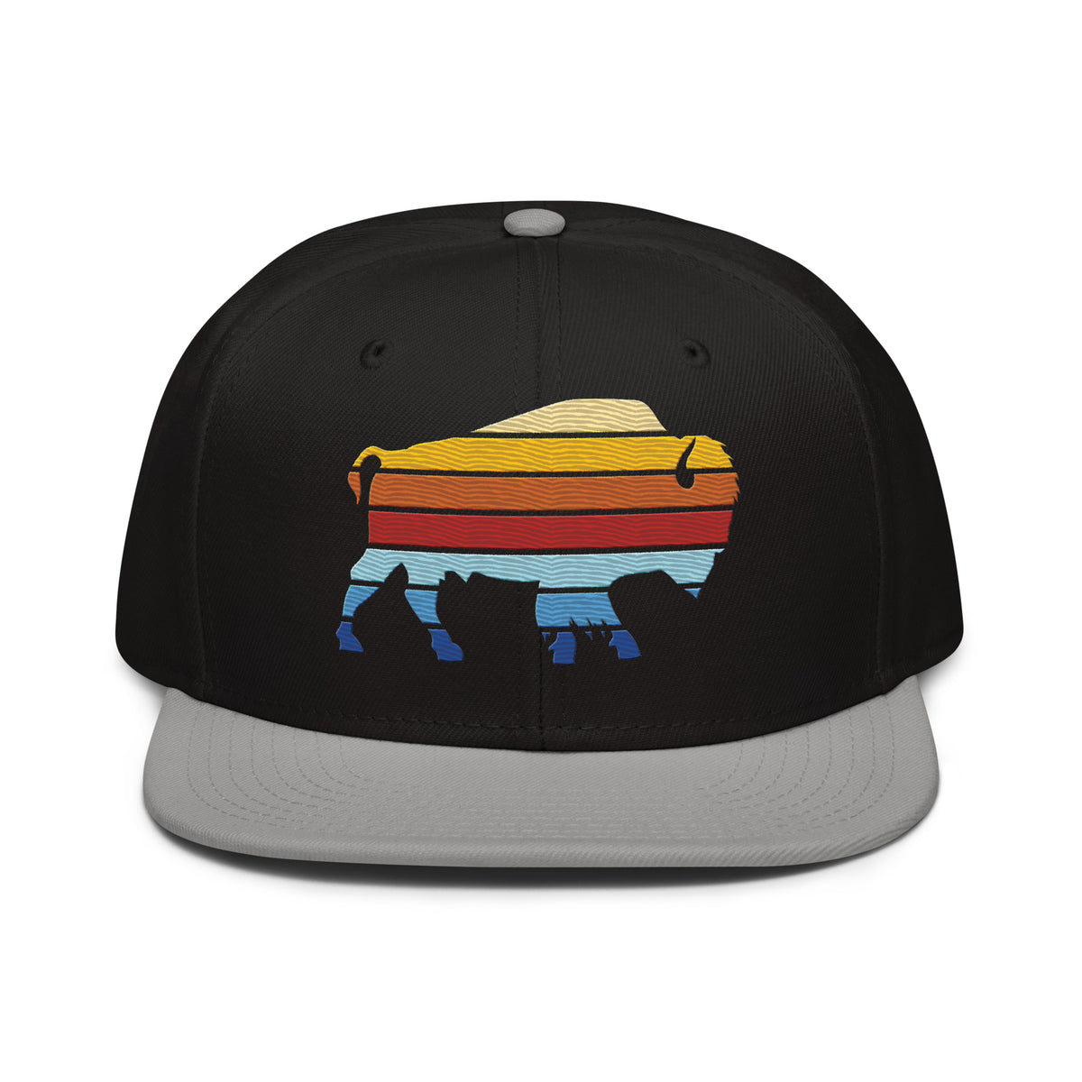 Bison Color Stack Snapback Hat