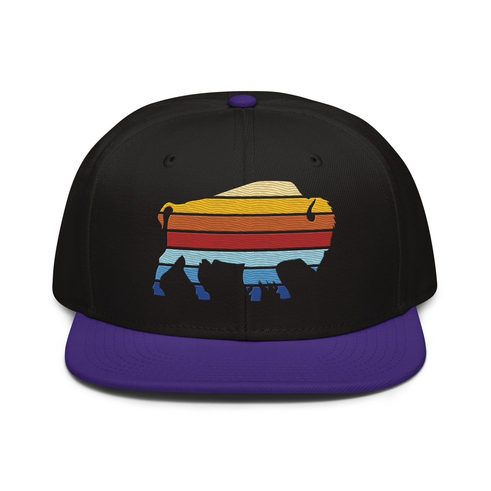 Bison Color Stack Snapback Hat