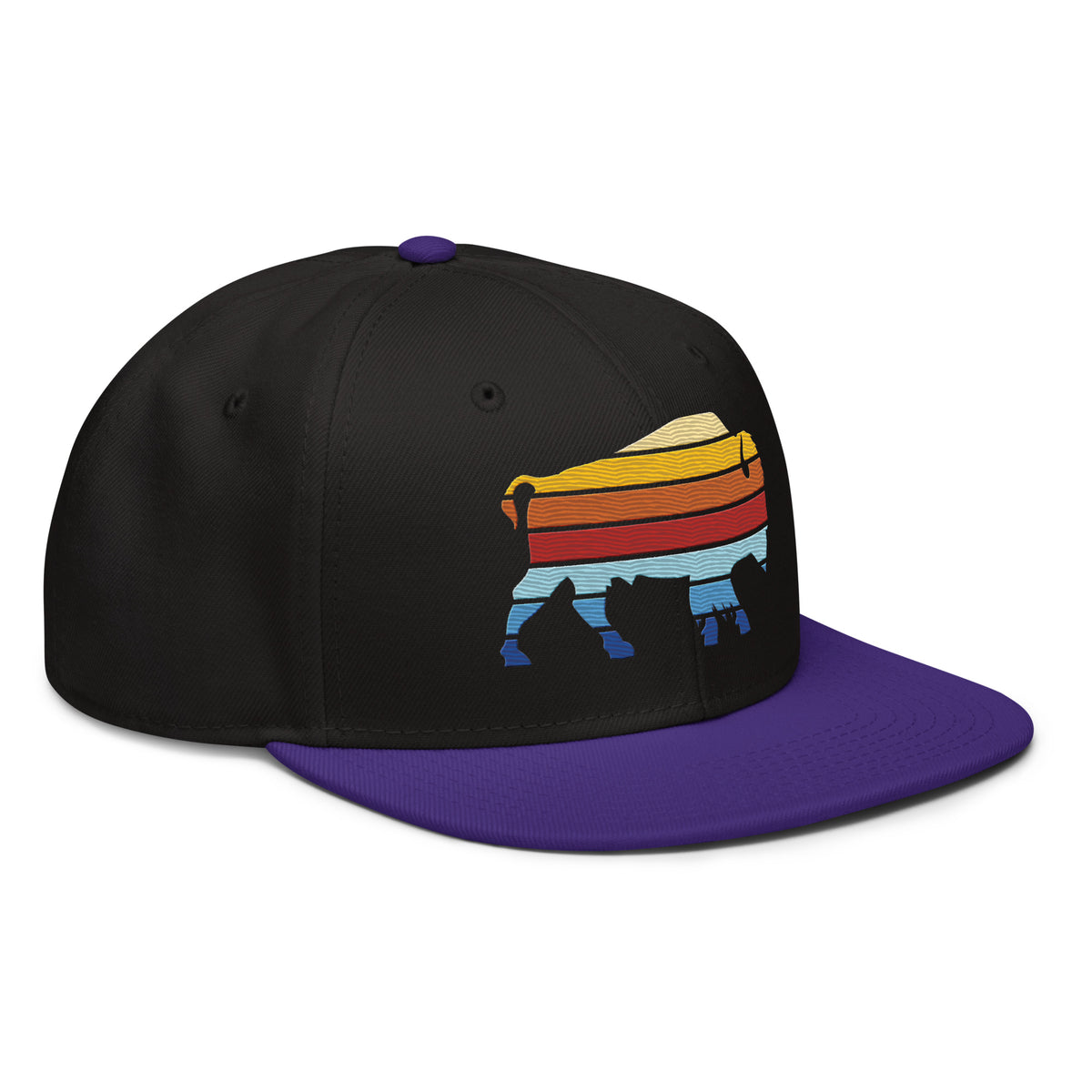 Bison Color Stack Snapback Hat