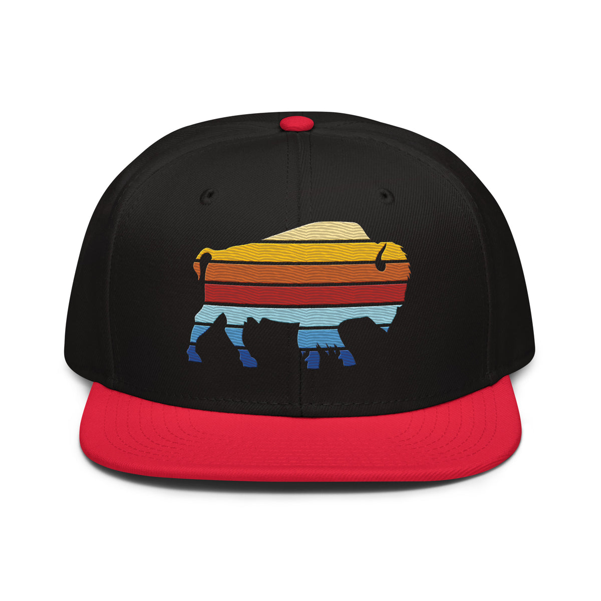 Bison Color Stack Snapback Hat