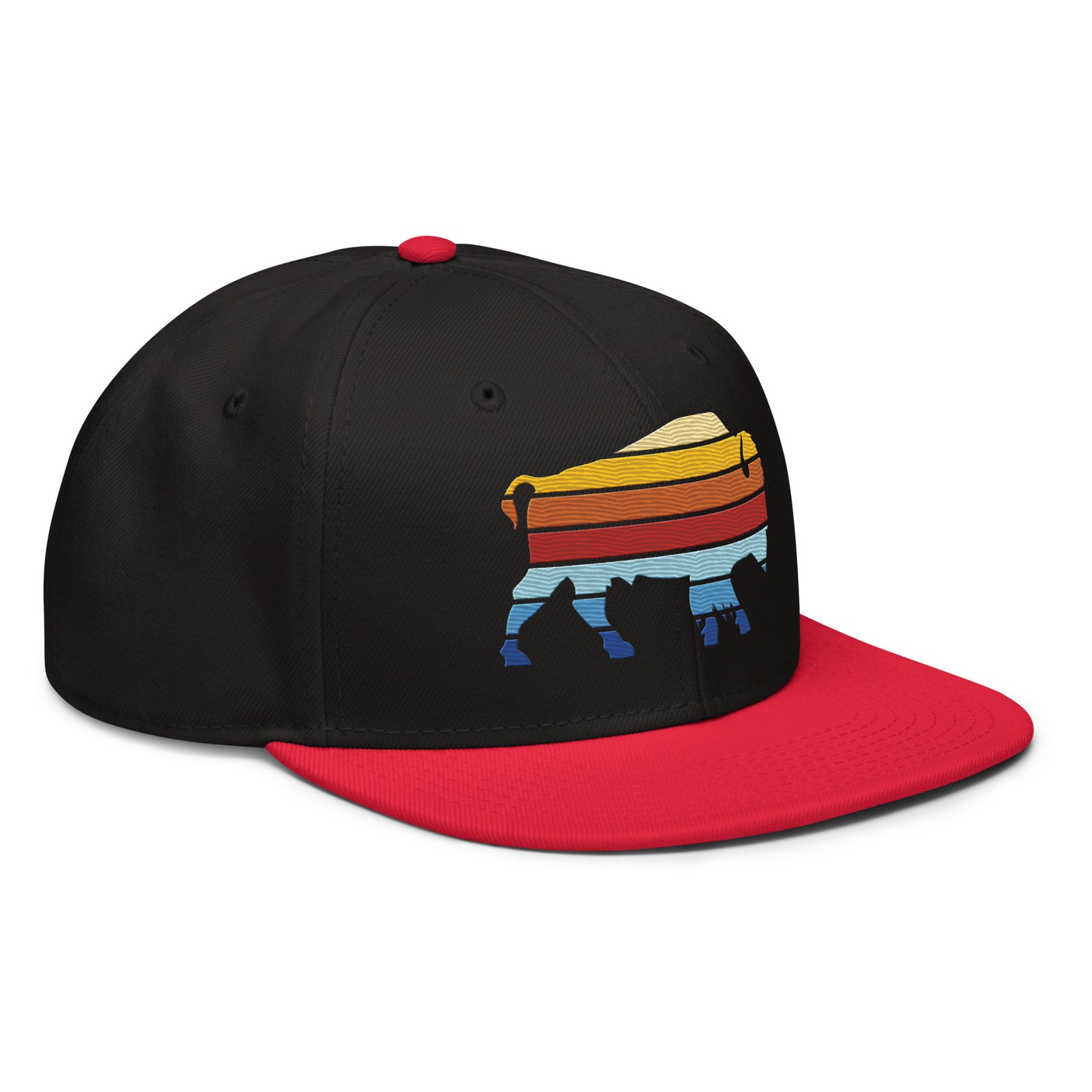 Bison Color Stack Snapback Hat