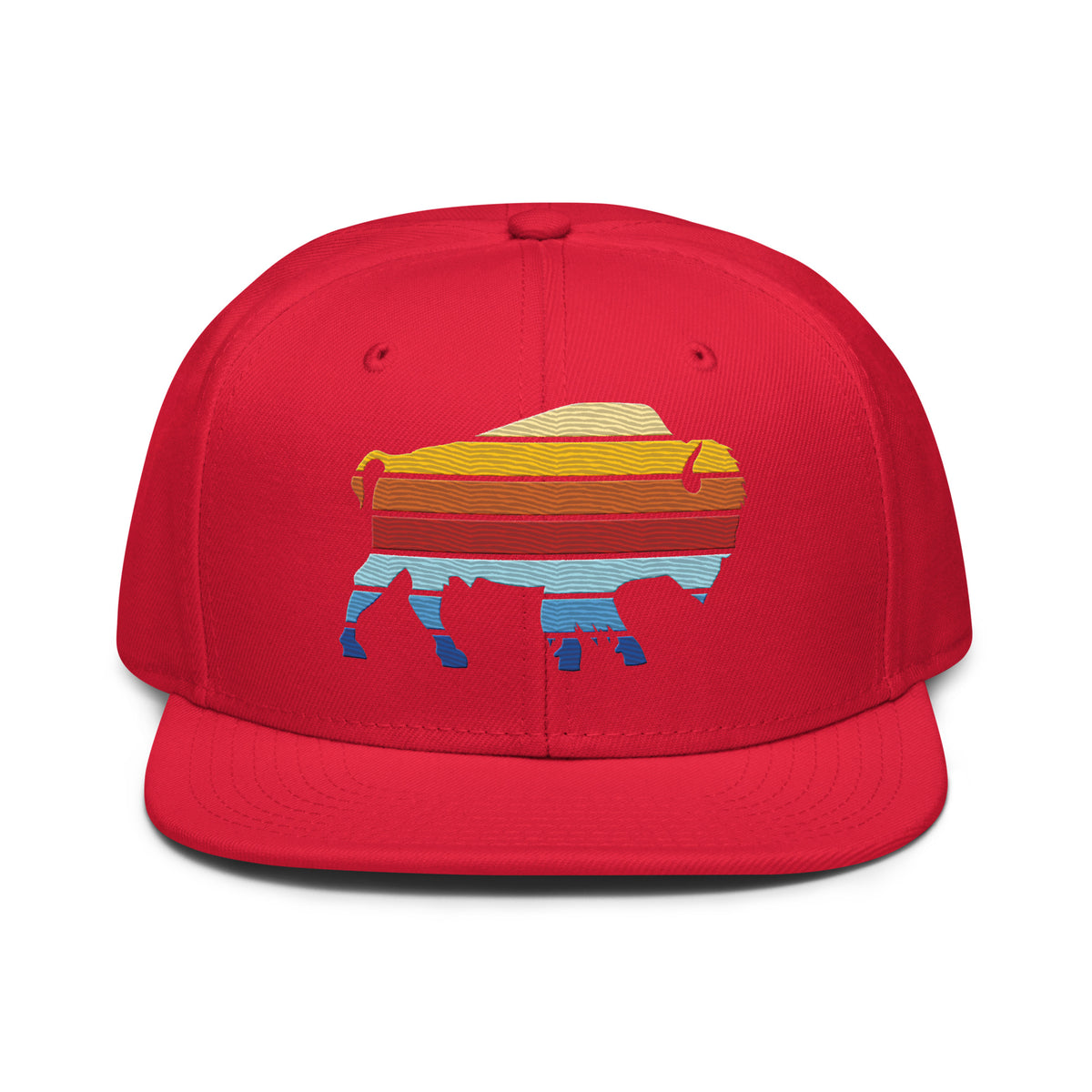 Bison Color Stack Snapback Hat