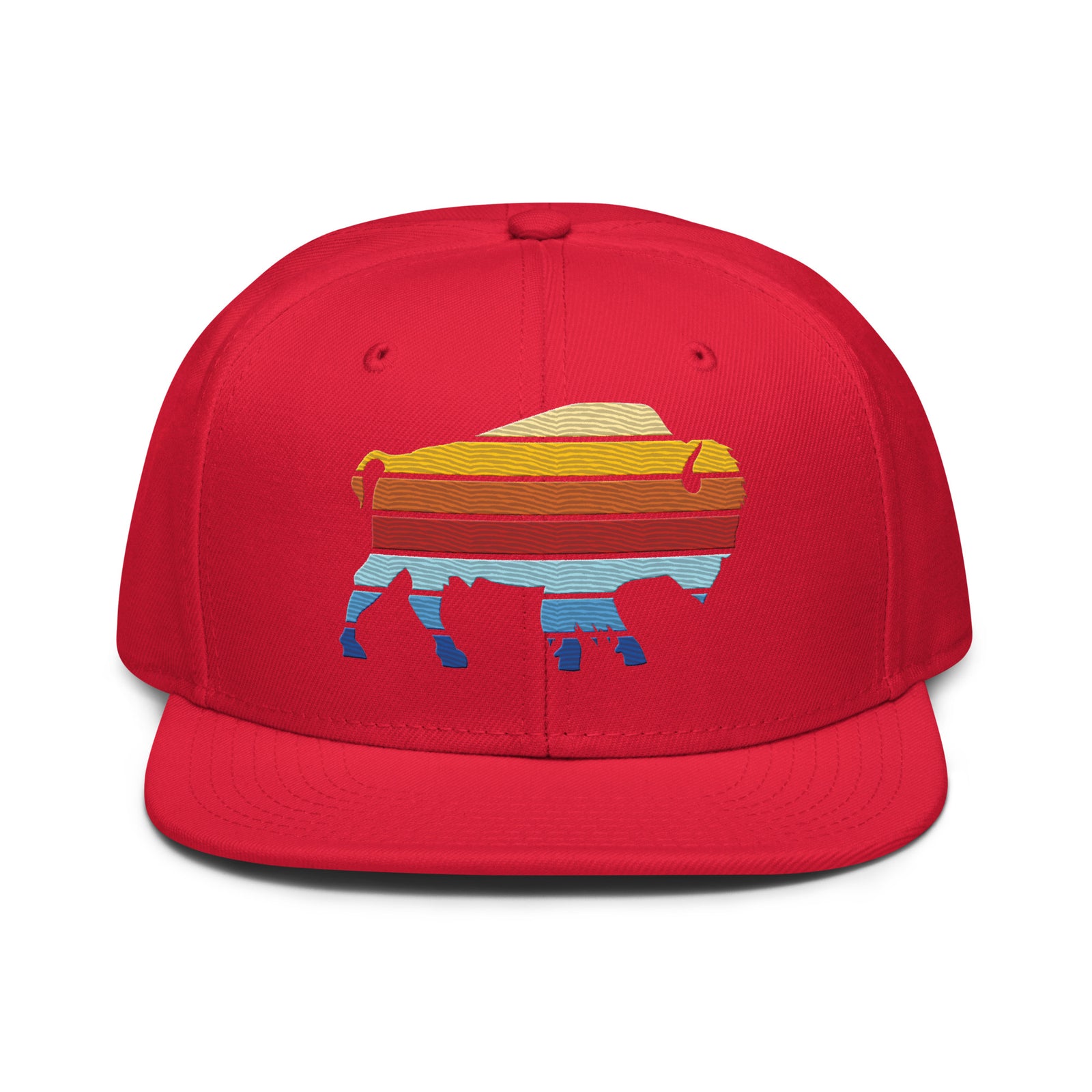 Bison Color Stack Snapback Hat