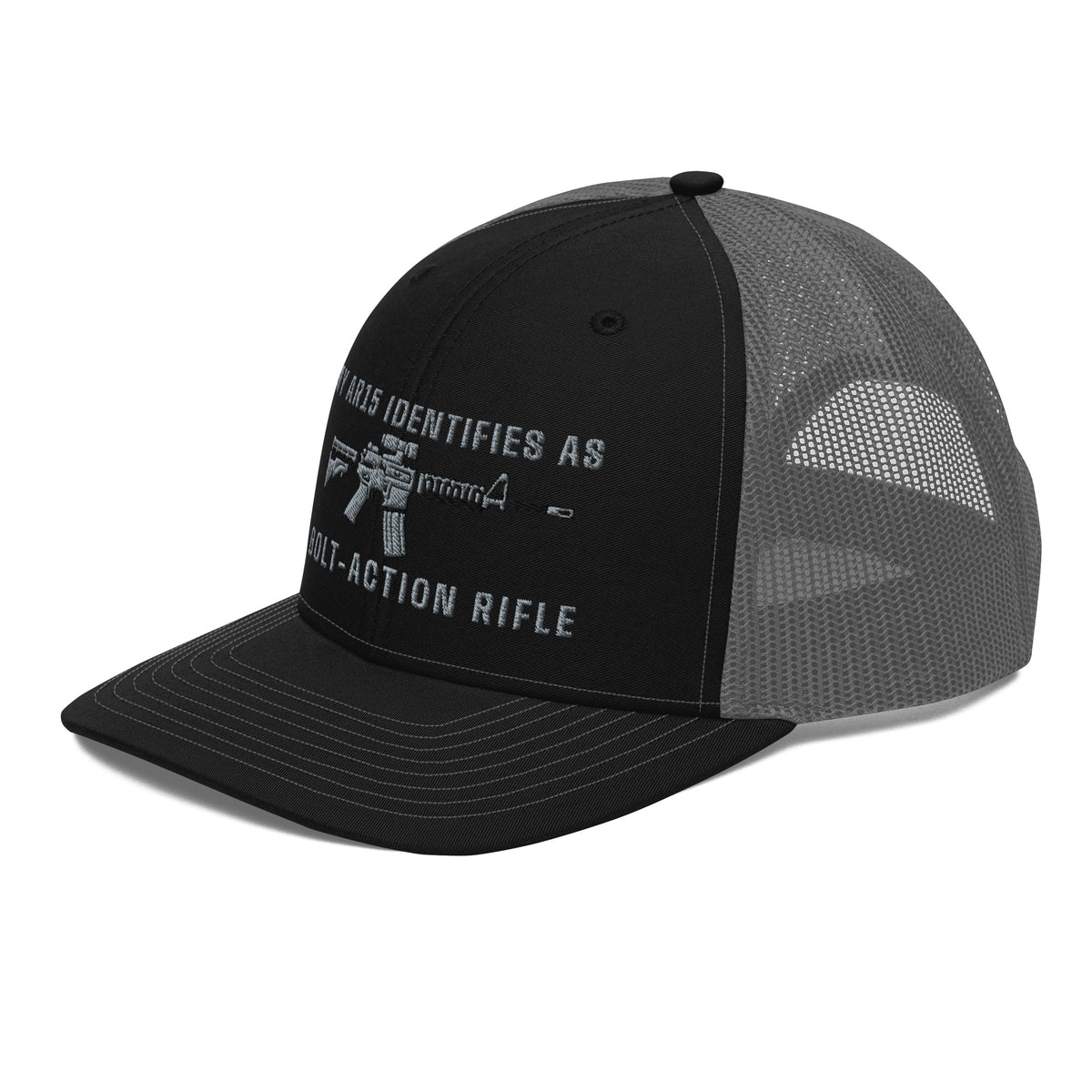 My AR15 Identifies as a Bolt-Action Rifle Trucker Cap
