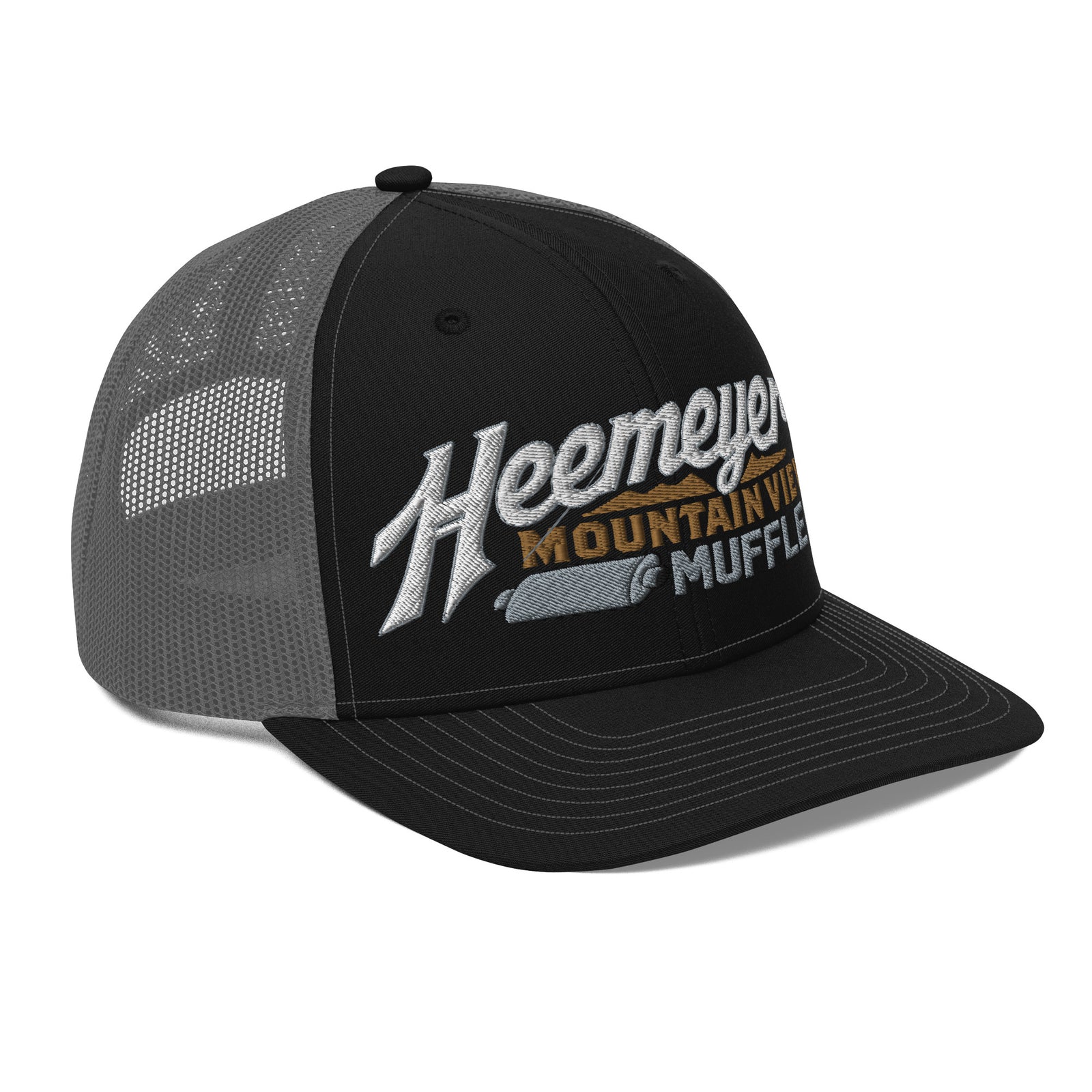 Heemeyer's Mountain View Muffler 6-Panel Trucker Cap