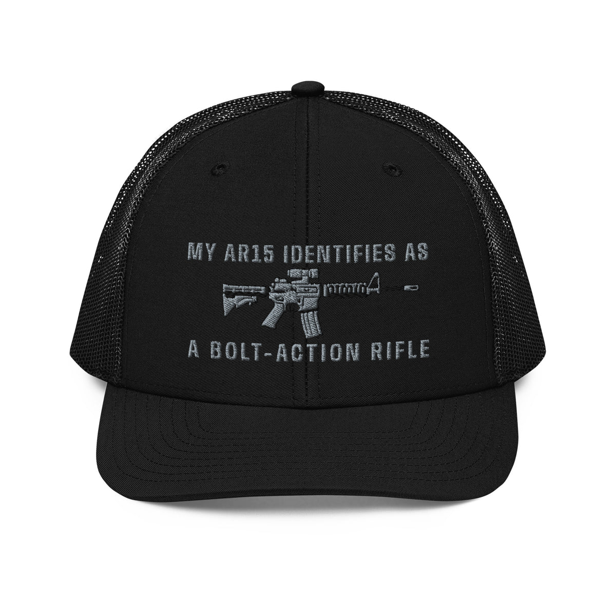 My AR15 Identifies as a Bolt-Action Rifle Trucker Cap