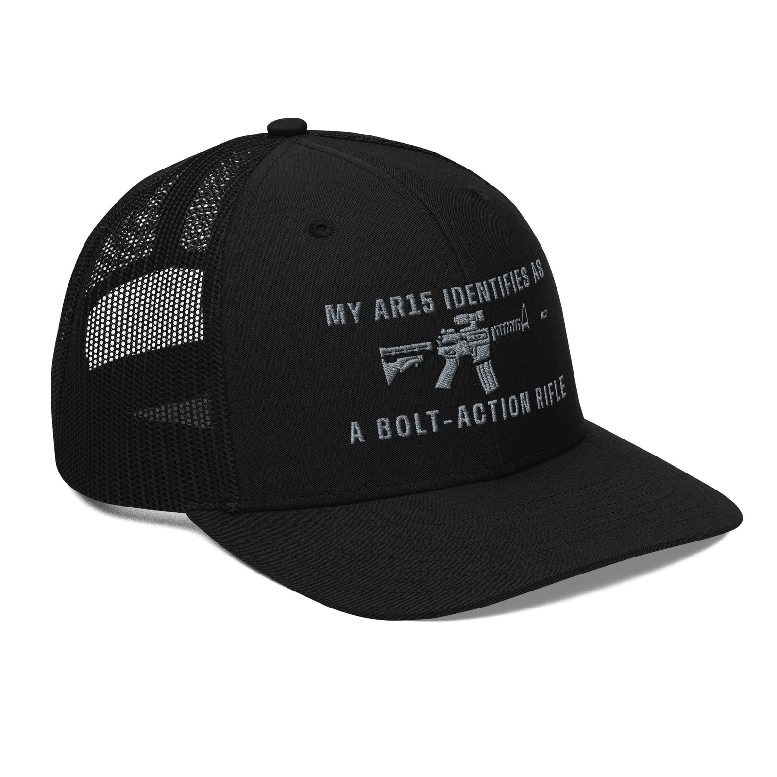 My AR15 Identifies as a Bolt-Action Rifle Trucker Cap