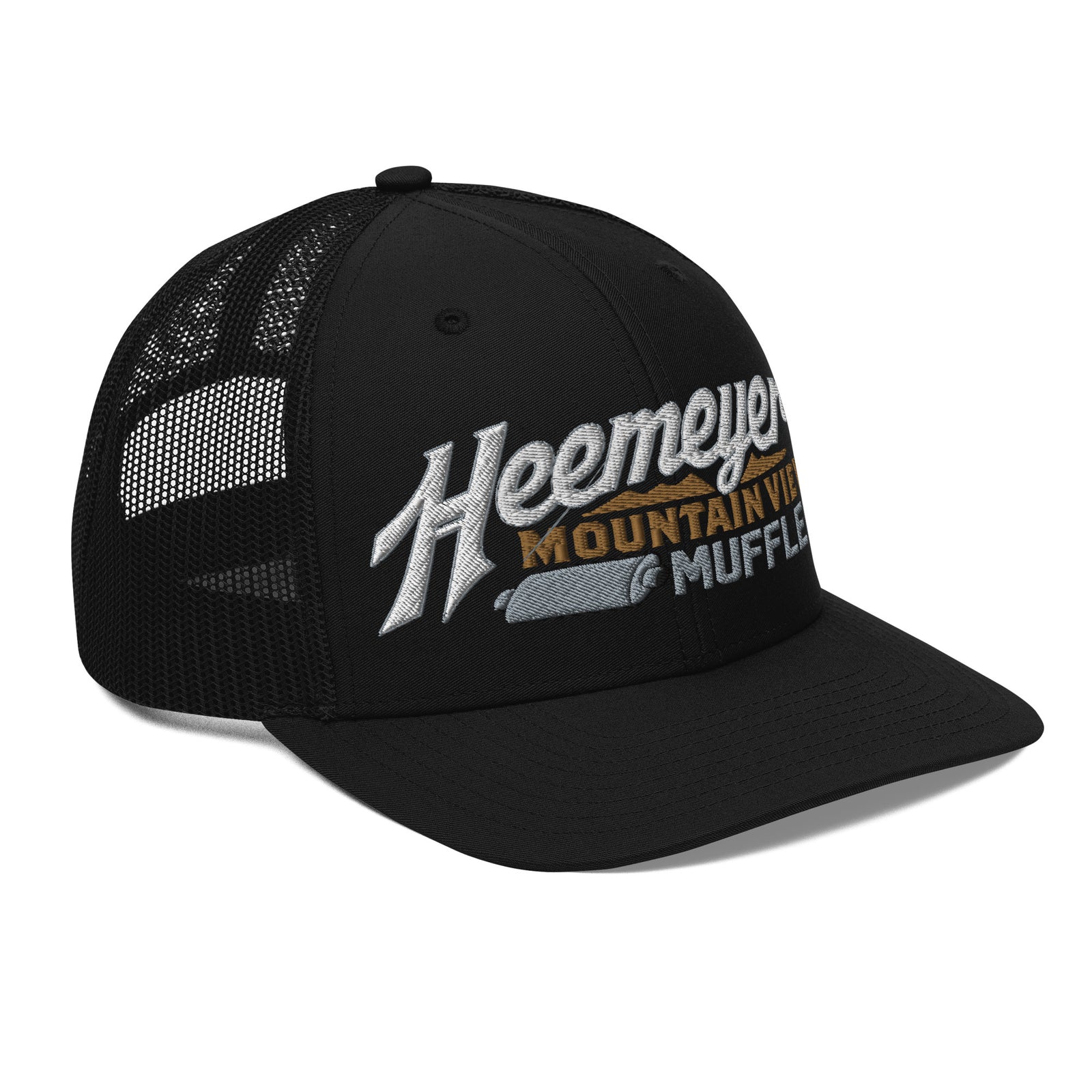 Heemeyer's Mountain View Muffler 6-Panel Trucker Cap