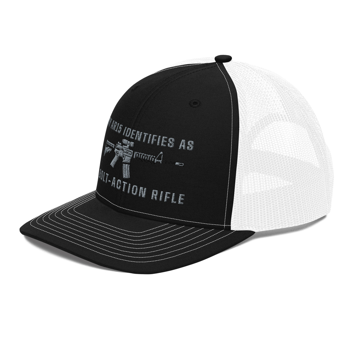 My AR15 Identifies as a Bolt-Action Rifle Trucker Cap