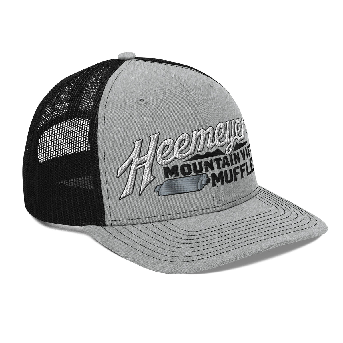 Heemeyer&#39;s Mountain View Muffler 6-Panel Trucker Cap