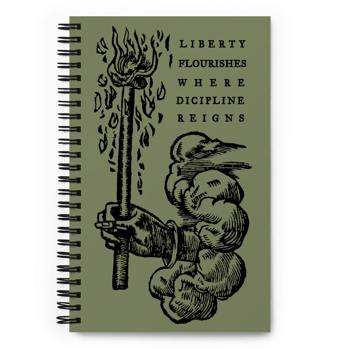 Discipline Bestows Liberty Spiral Notebook