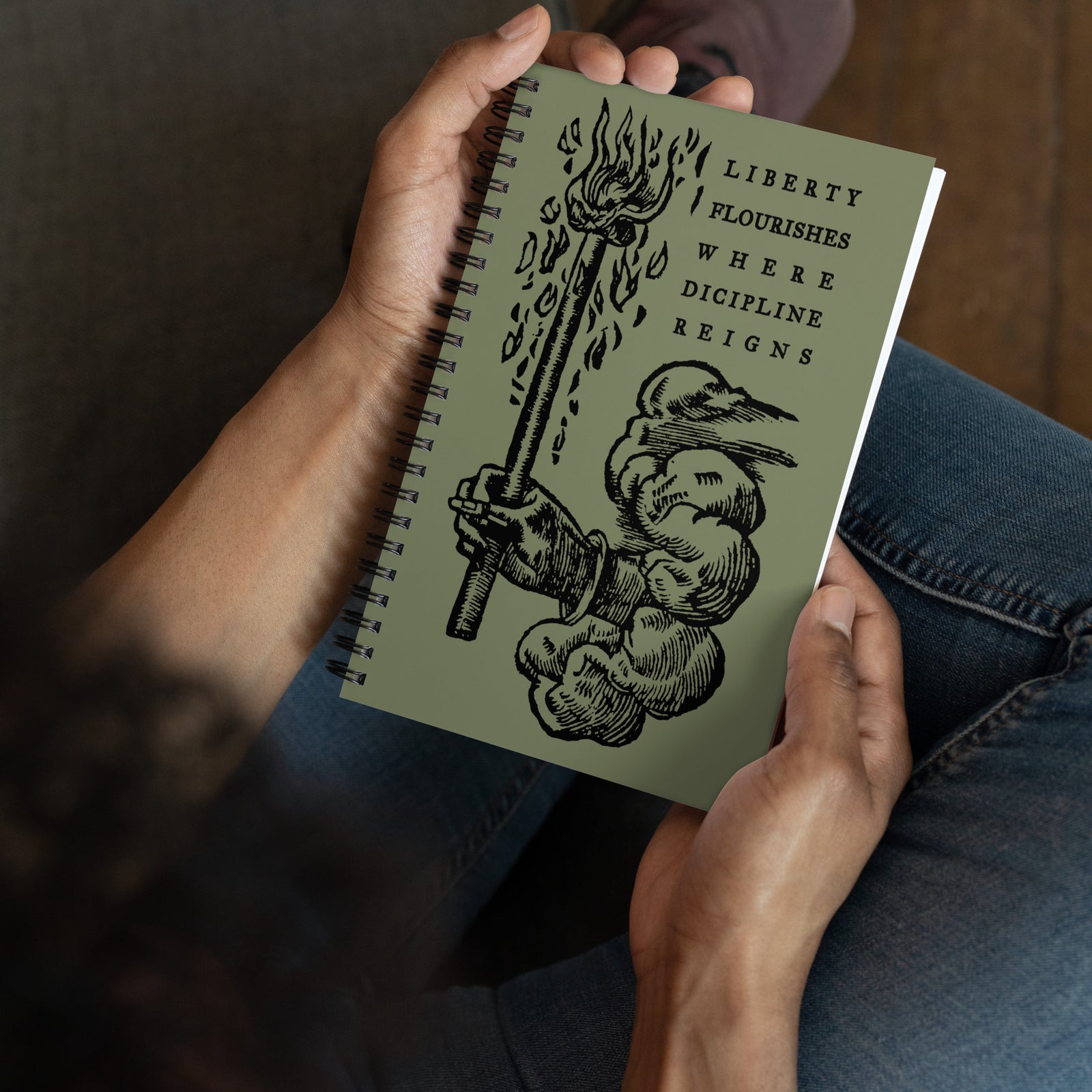 Discipline Bestows Liberty Spiral Notebook