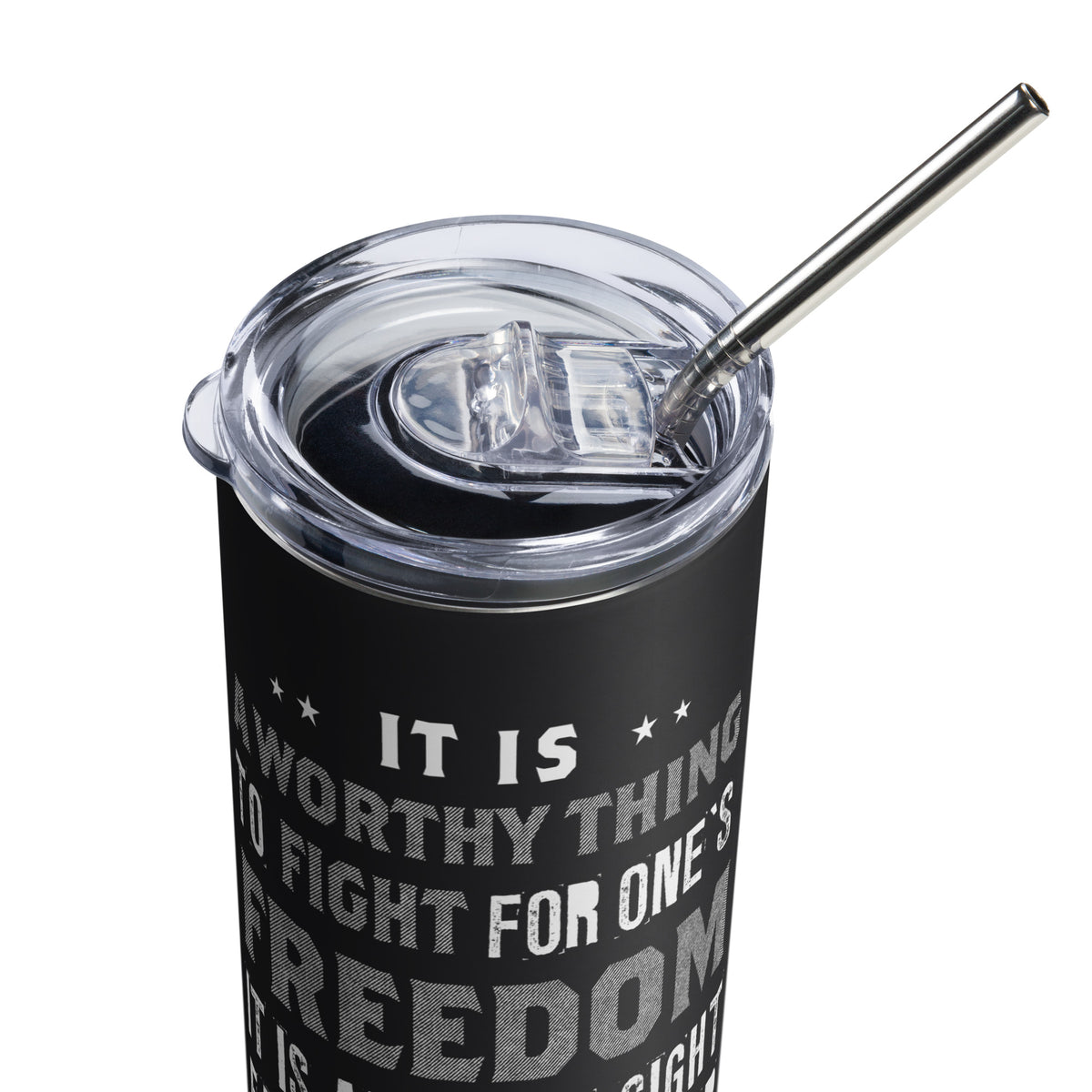 Mark Twain on Freedom Fighting Stainless Steel Tumbler