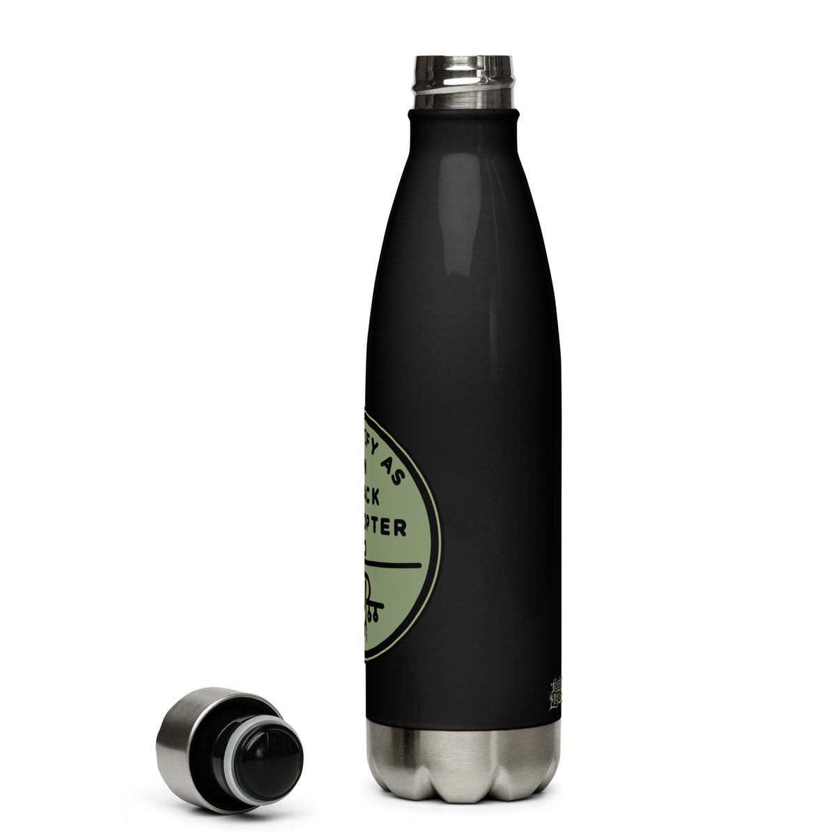 I Identify as an Attack Helicopter Stainless Steel Water Bottle
