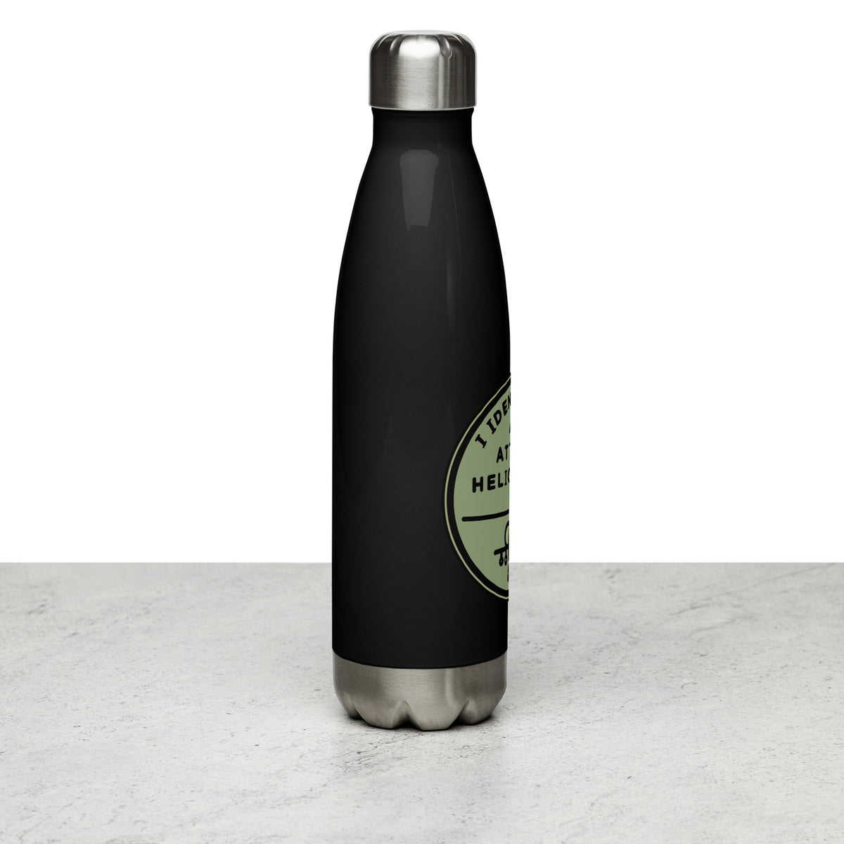 I Identify as an Attack Helicopter Stainless Steel Water Bottle