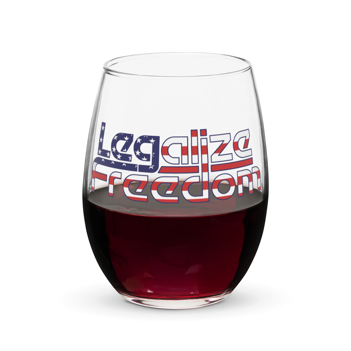 Legalize Freedom Stemless Wine Glass