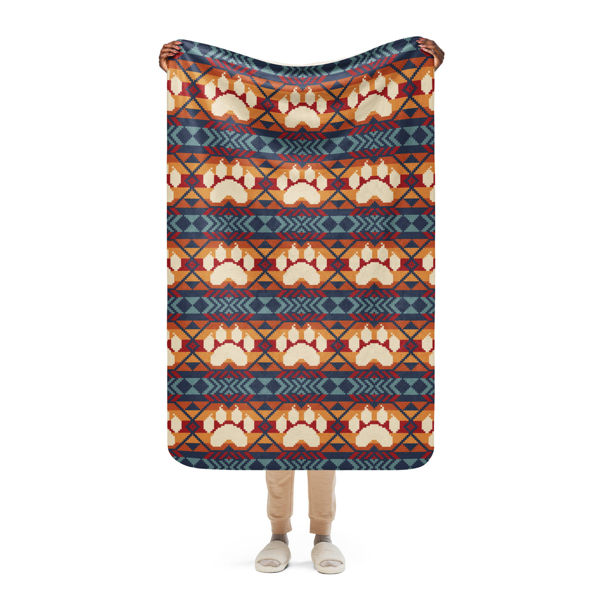 Wolf Paw Maiitsoh Tizhini Sherpa Blanket