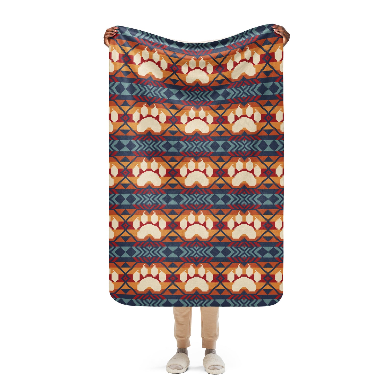 Wolf Paw Maiitsoh Tizhini Sherpa Blanket