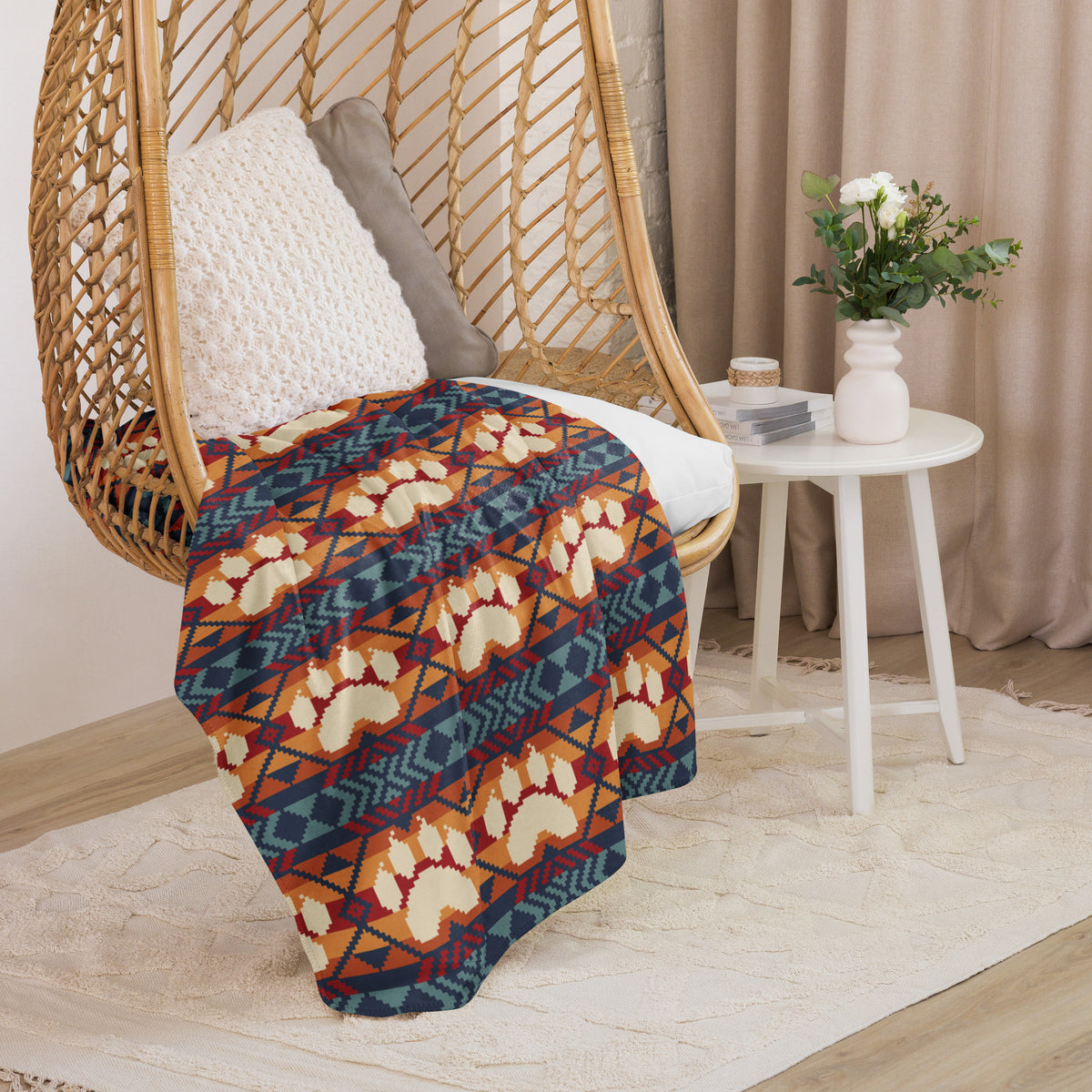 Wolf Paw Maiitsoh Tizhini Sherpa Blanket