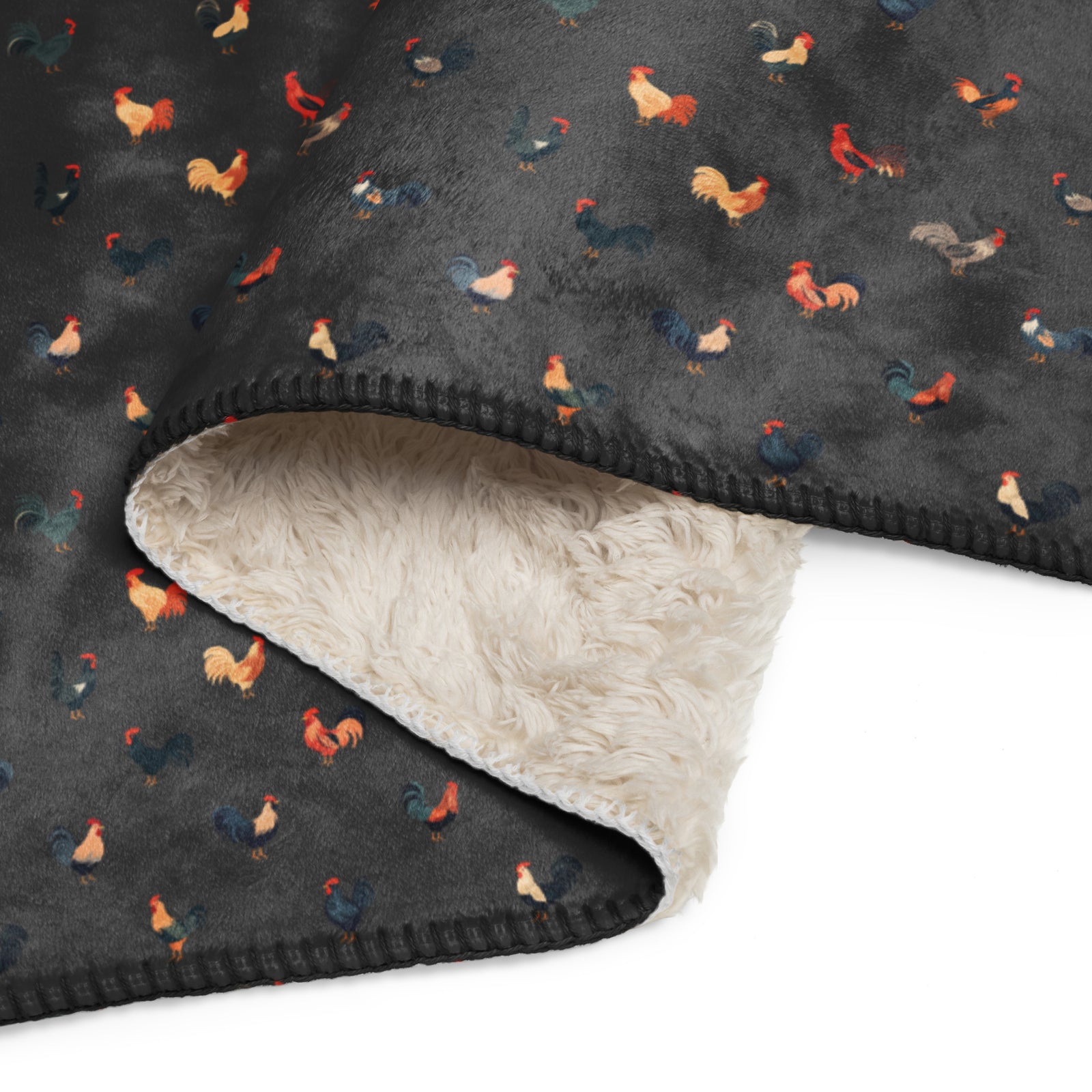 Lots-o-Cocks Sherpa Blanket