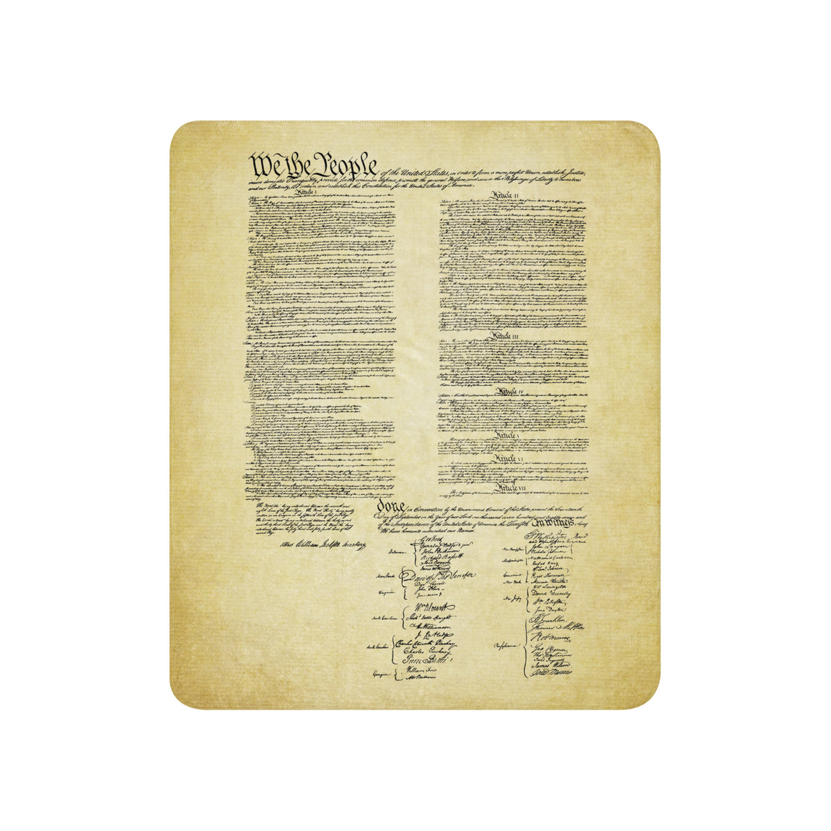 The United States Constitution Sherpa Blanket