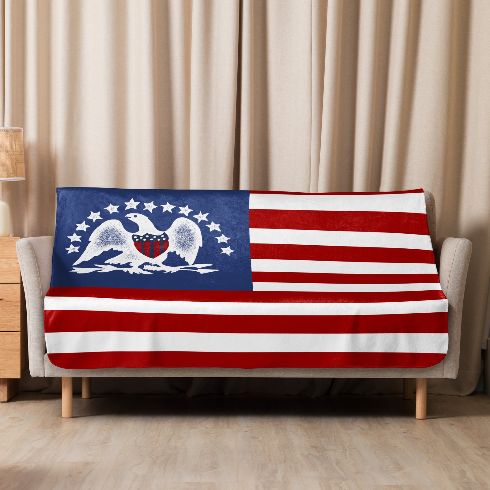 Indian Peace Flag Sherpa Blanket