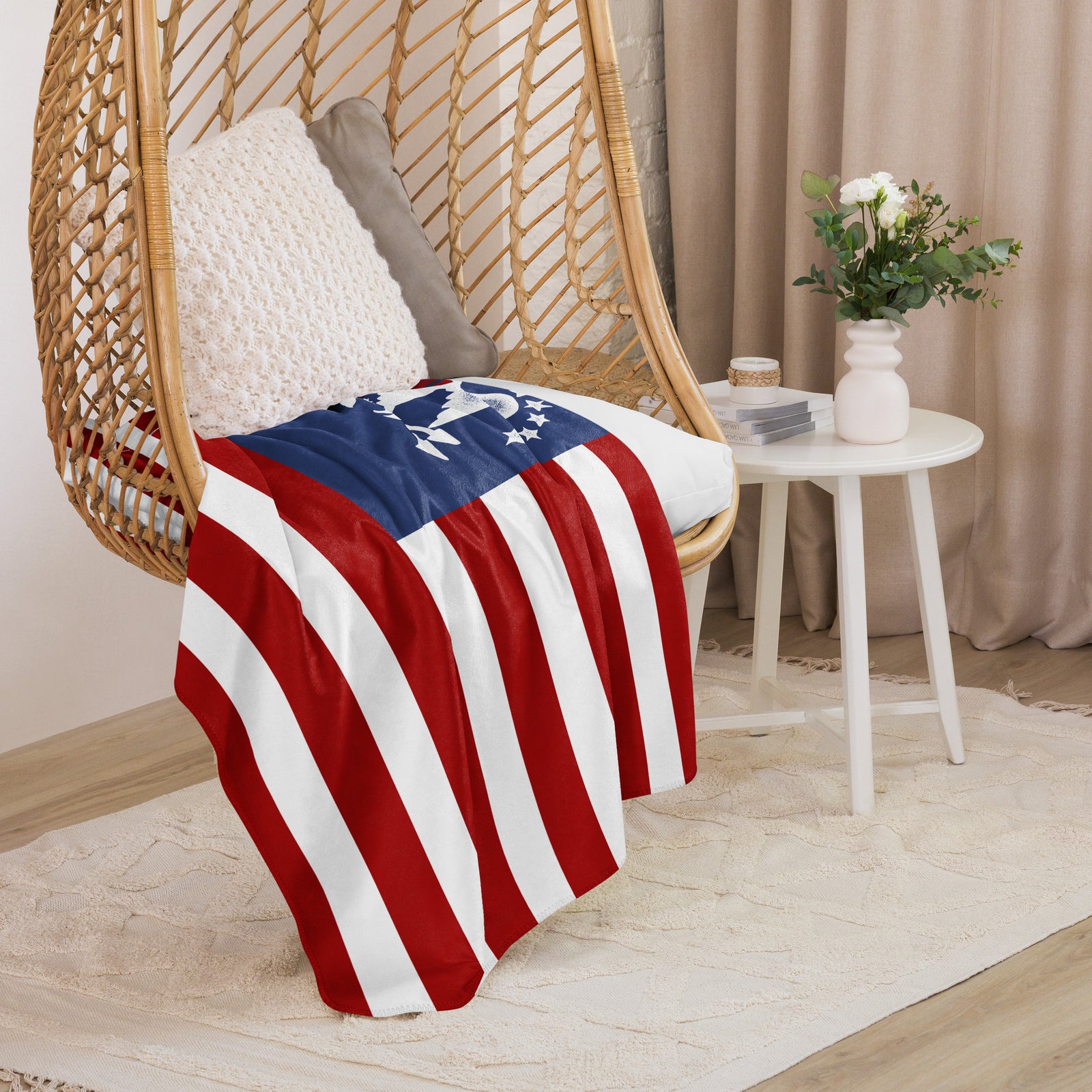 Indian Peace Flag Sherpa Blanket