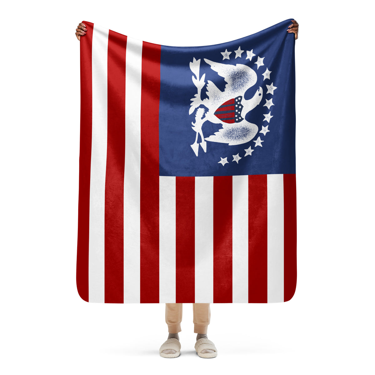 Indian Peace Flag Sherpa Blanket