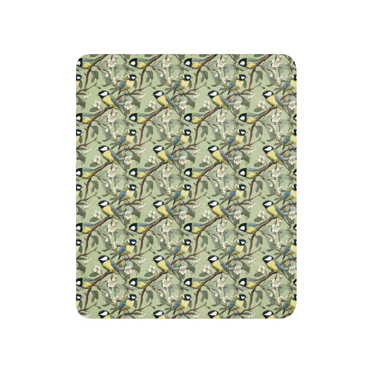 Pair of Great Tits Sherpa Blanket