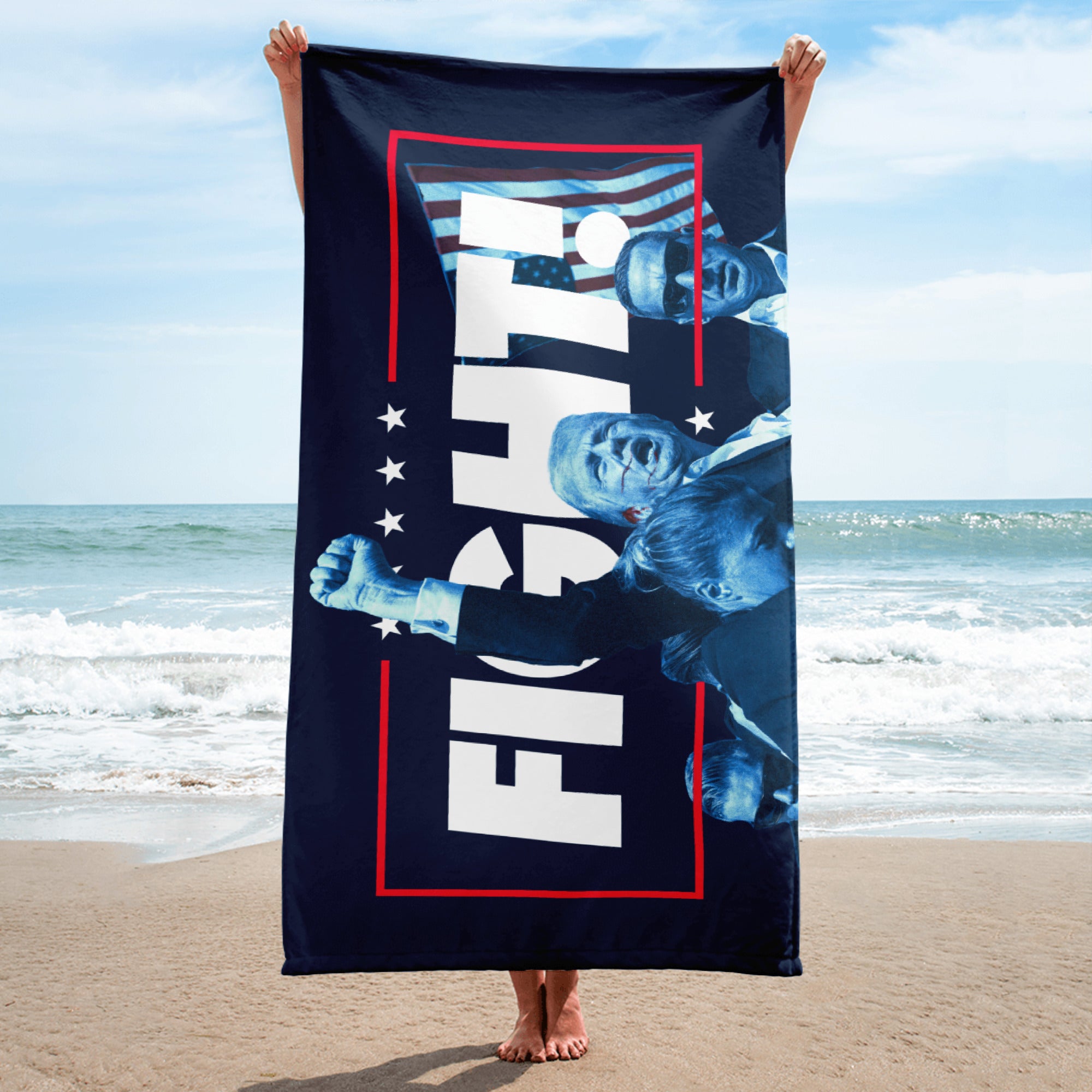 Trump Fight the Good Fight Beach Towel