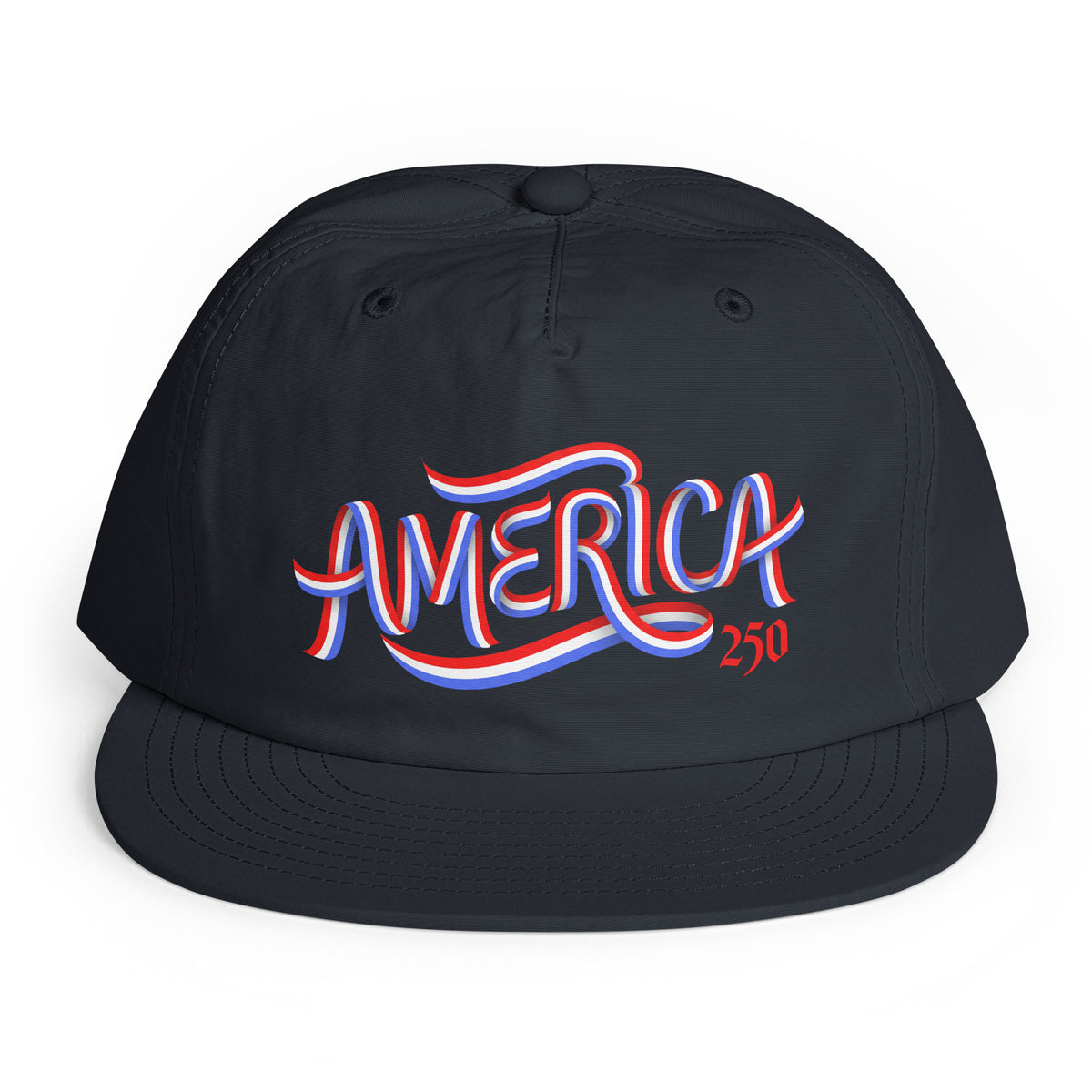 America 250 Surf Cap in navy, front view patriotic quick-dry snapback hat