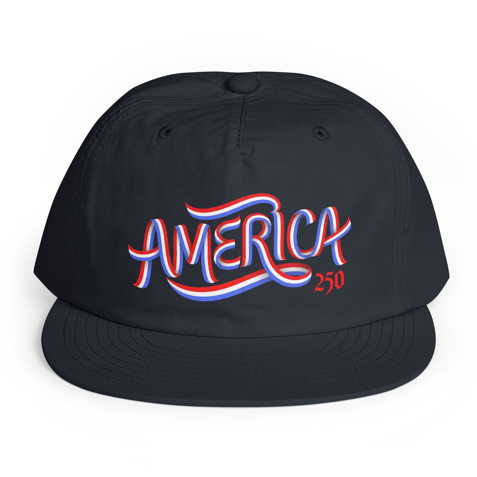 America 250 Surf Cap in navy, front view patriotic quick-dry snapback hat