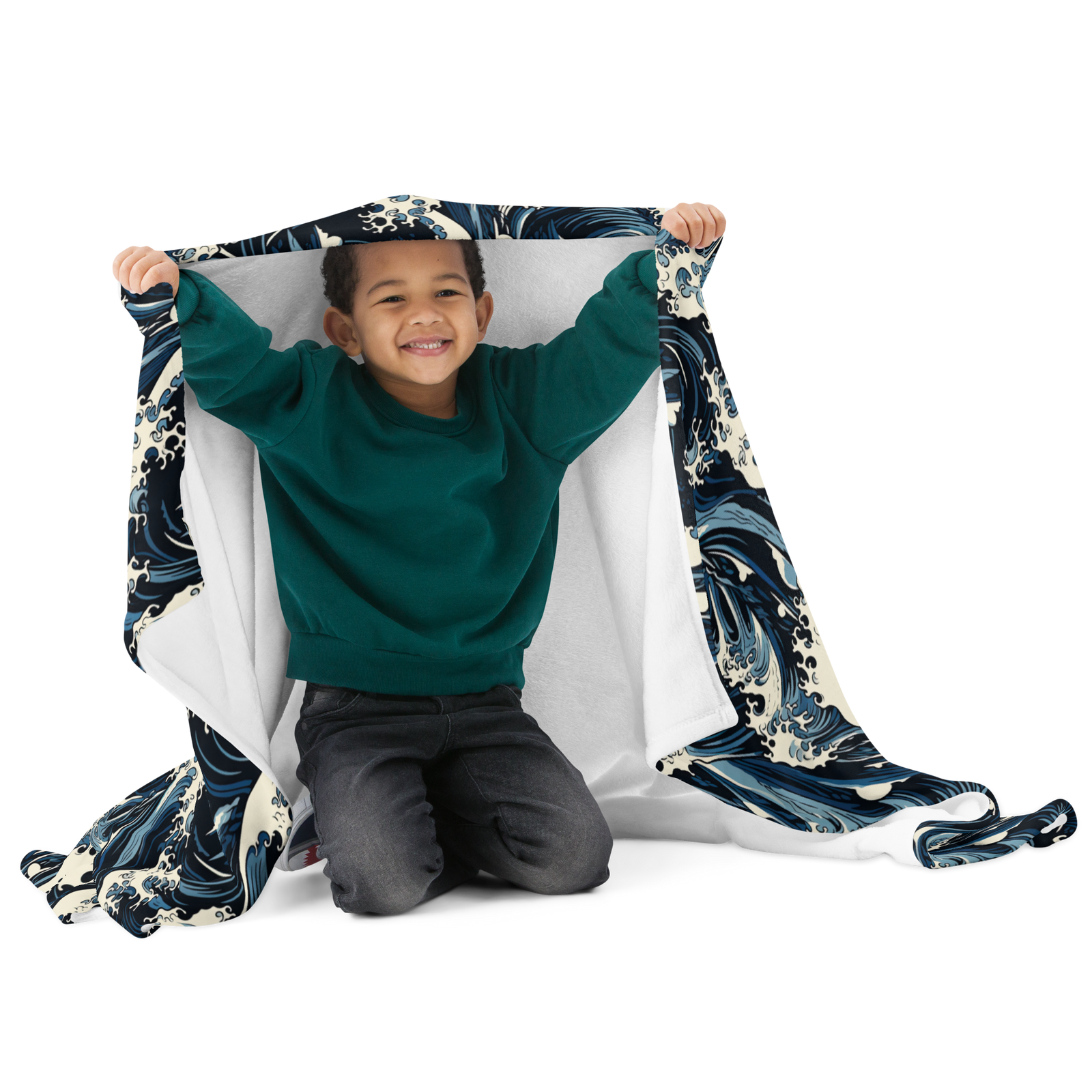 Great Waves Throw Blanket