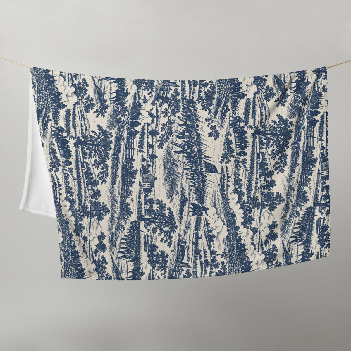 Gettysburg ’63 Toile blanket featuring Pickett’s Charge, 50″ × 60″ front view