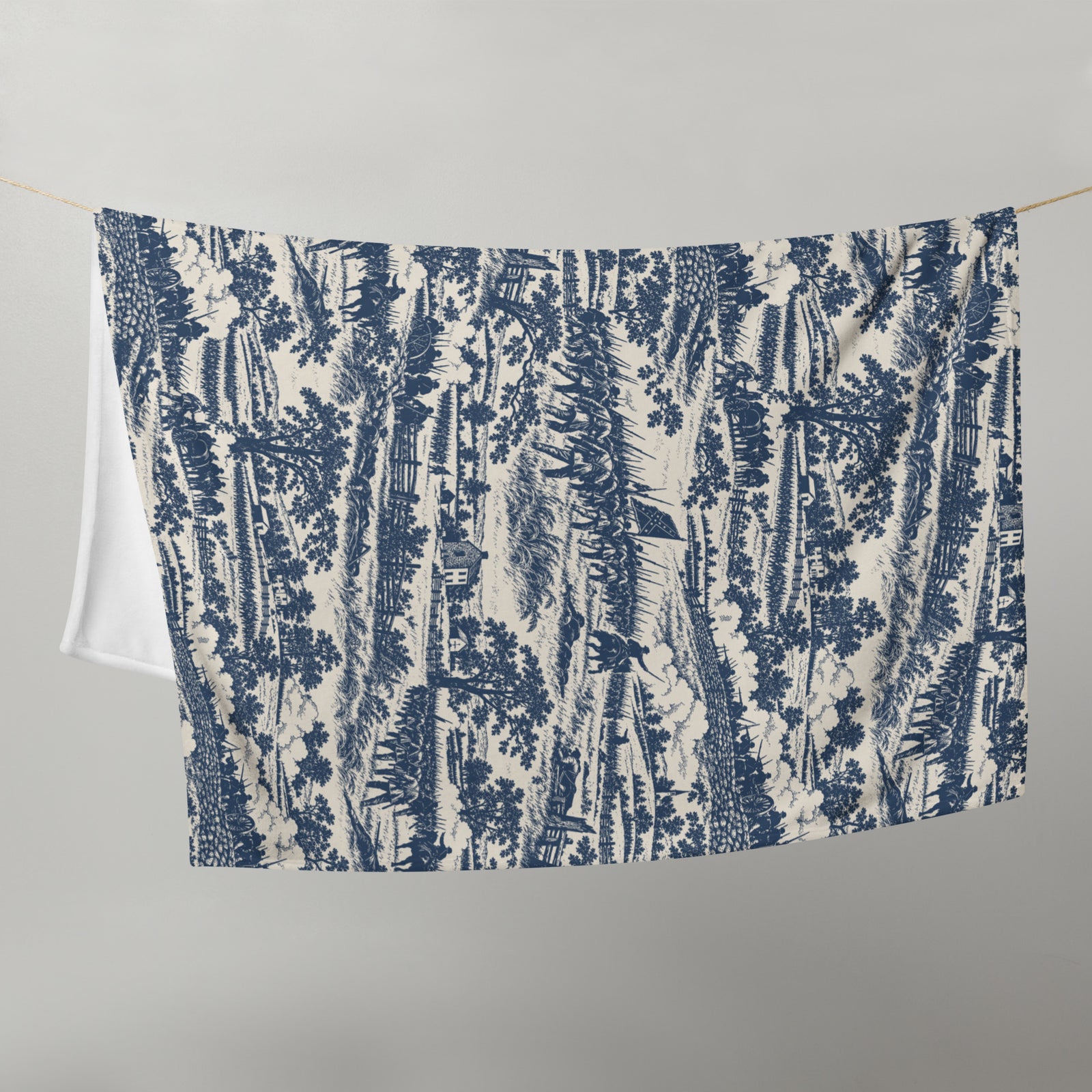 Gettysburg ’63 Toile blanket featuring Pickett’s Charge, 50″ × 60″ front view