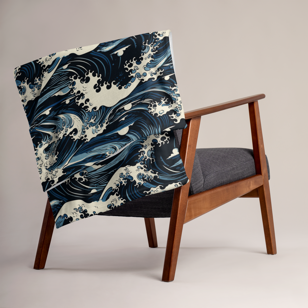 Great Waves Throw Blanket