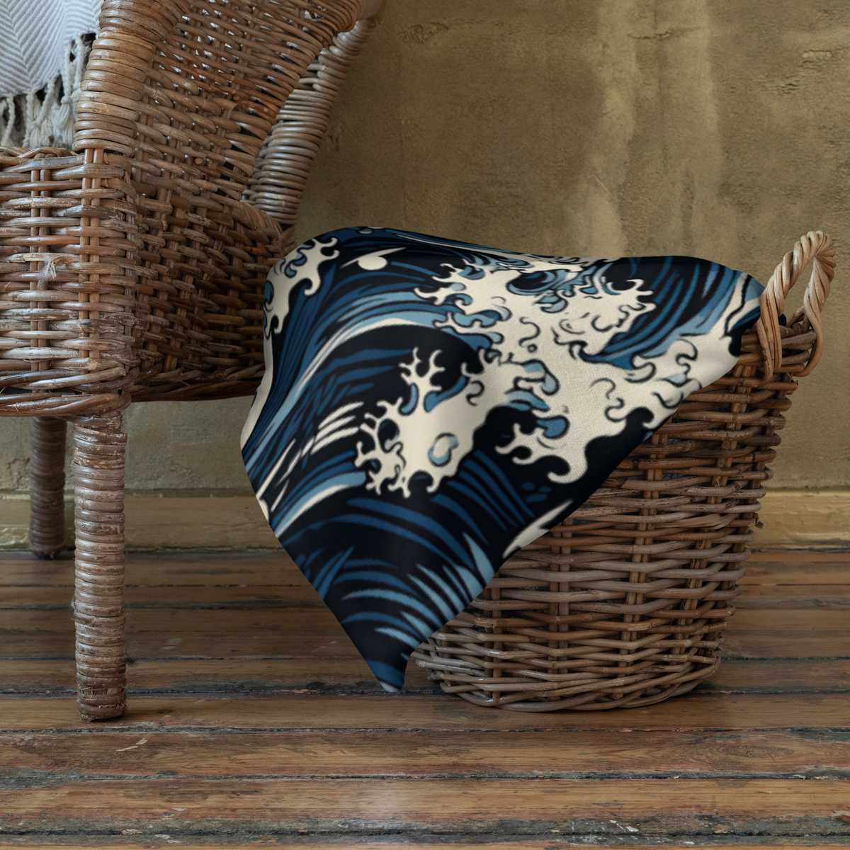 Great Waves Throw Blanket
