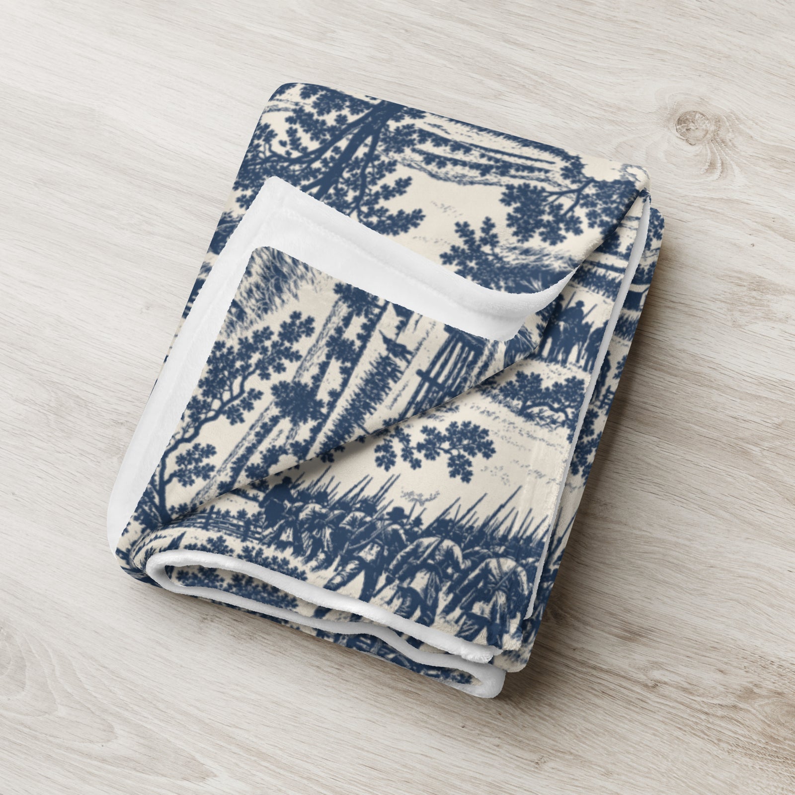 Gettysburg ’63 Toile 60″ × 80″ blanket shown in a home setting