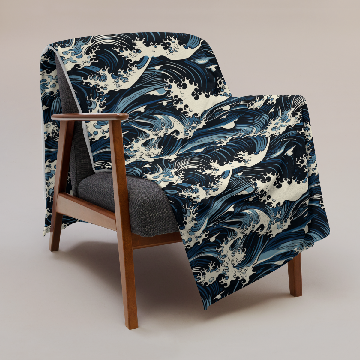 Great Waves Throw Blanket