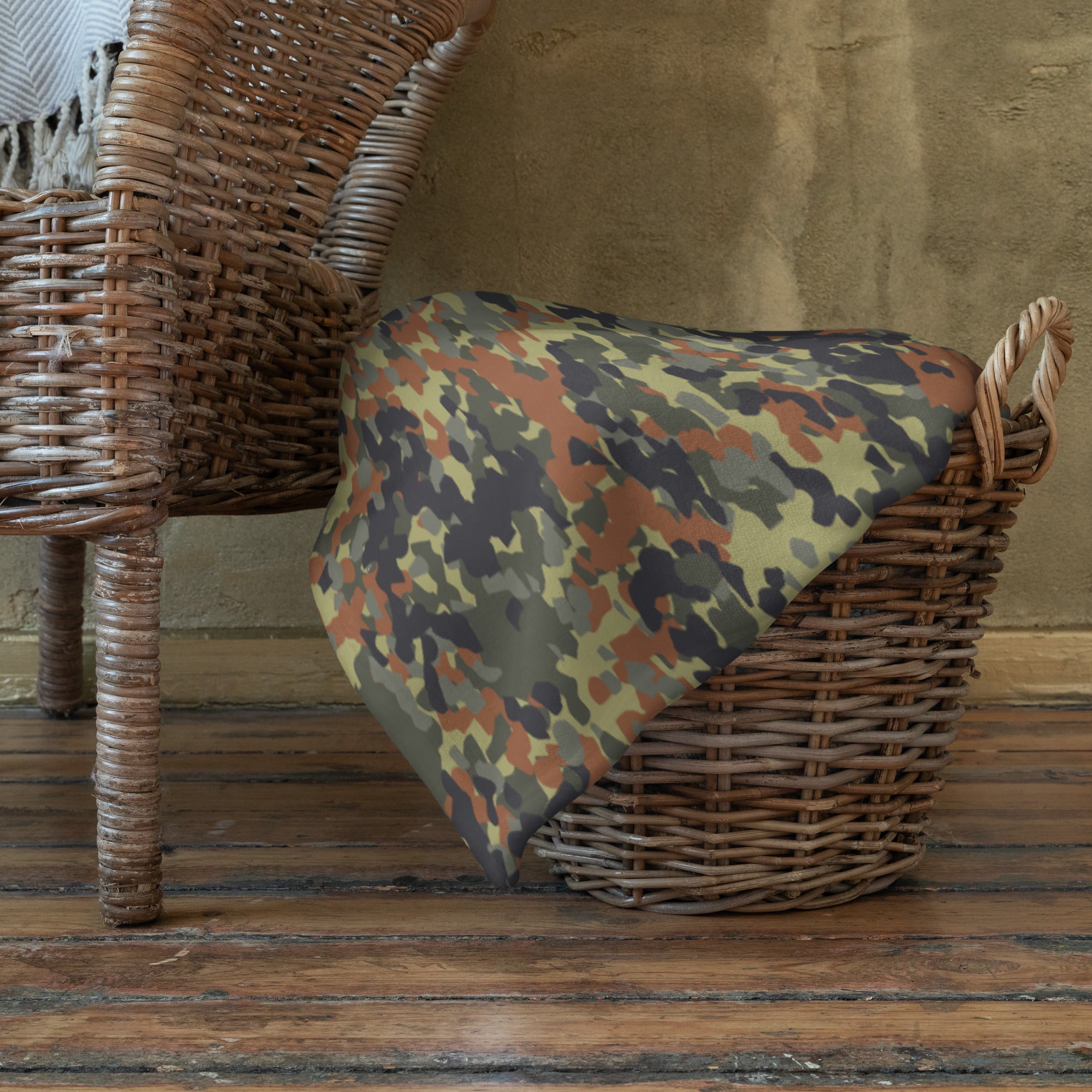 Flecktarn Reconnaissance Camo Throw Blanket