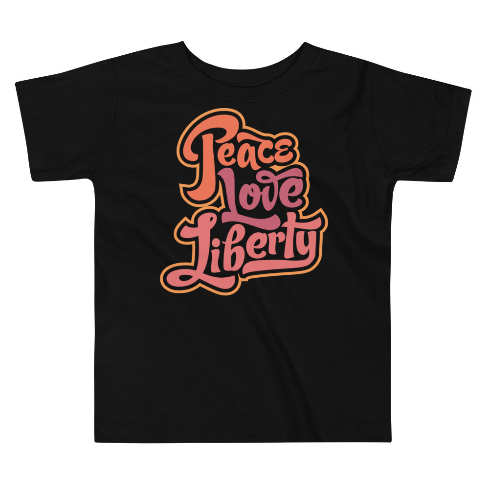 Peace Love Liberty Toddler Short Sleeve Tee