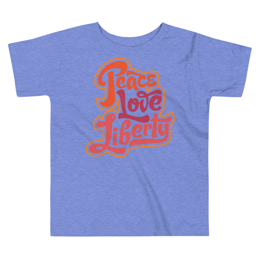 Peace Love Liberty Toddler Short Sleeve Tee