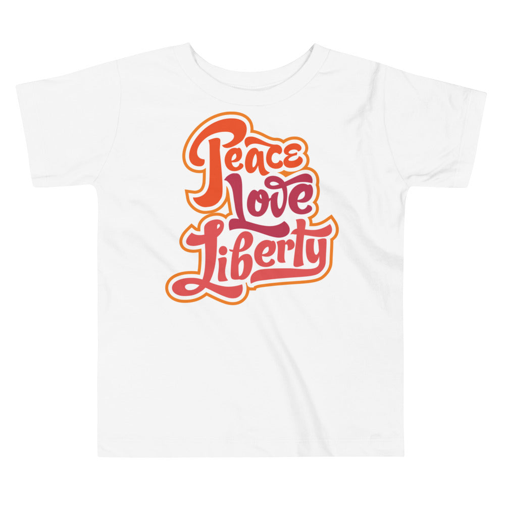 Peace Love Liberty Toddler Short Sleeve Tee