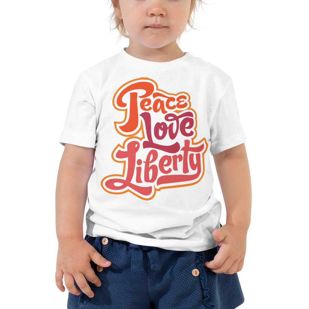 Peace Love Liberty Toddler Short Sleeve Tee