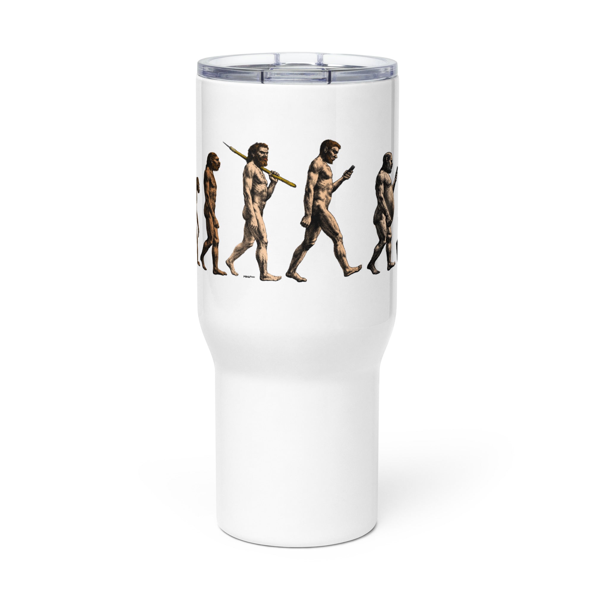March of Devolution Sheeple Travel Mug with a Handle