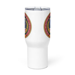 Alcohol Tobacco and Firearms and Explosive Parody Travel Mug with a Handle