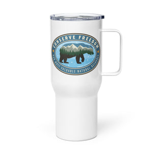 Conserve Freedom Outdoors Travel Mug with a Handle