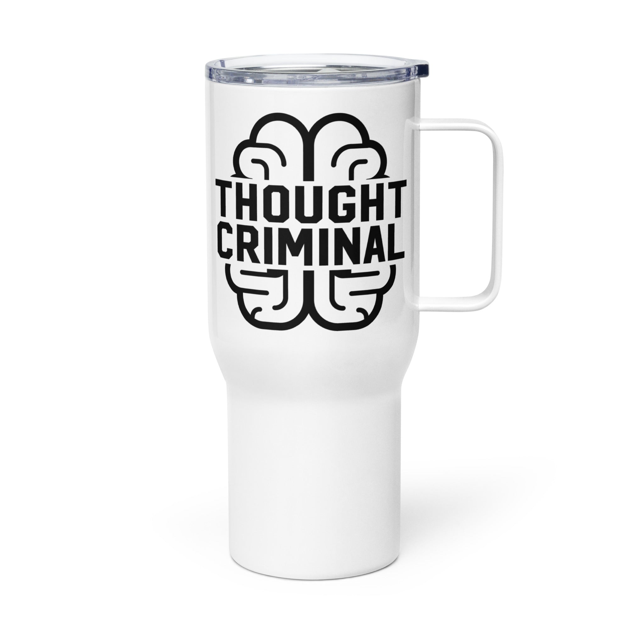 Thought Criminal Travel mug with a handle