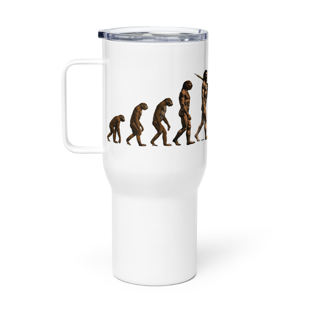 March of Devolution Sheeple Travel Mug with a Handle